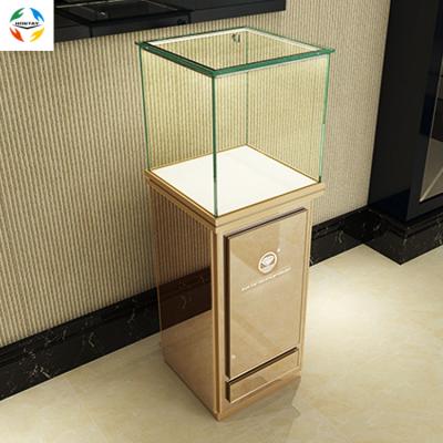 China Factory Price Modern Tempered Glass Showcase Rotating Wine Display Cabinet Rack for sale