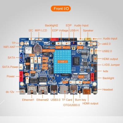 中国 RK3288 Linuxシステムの人間の特徴をもつマザー ボード4K2Kビデオ広告機械 販売のため