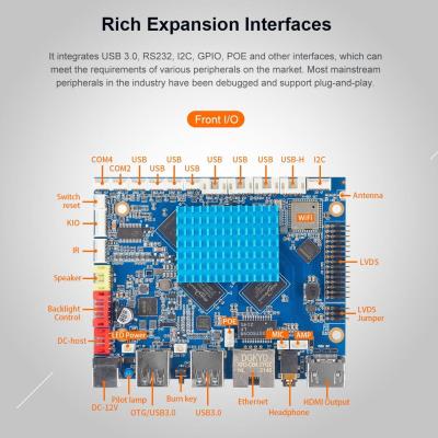 China H-3399 Smart HMI Motherboard Quad Core Mali-T860 Standard 16GB EMMC 2 external USB3.0 for sale