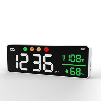 China Custom School Kindergarten Led Display Ndir Air Quality CO2 Monitor Meter Wifi Desktop CO2 Detector AEC-1306 for sale