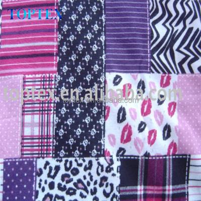 China Printed Cotton Patchwork Flannel Shrink-Resistant Fabric for sale