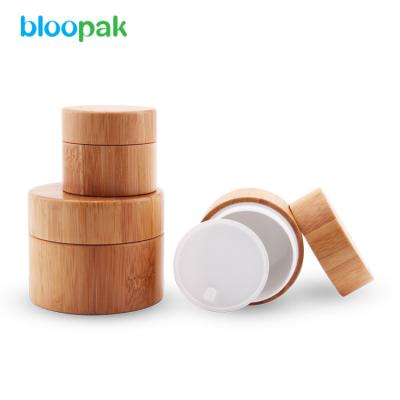 China 5g 10g 20g 100g cosmetic bamboo wooden jar cosmetic packaging, container bamboo packaging for sale