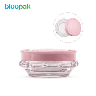 China Recyclable High End Custom Round Plastic Powder Compact Crate Loose Powder Packaging for sale