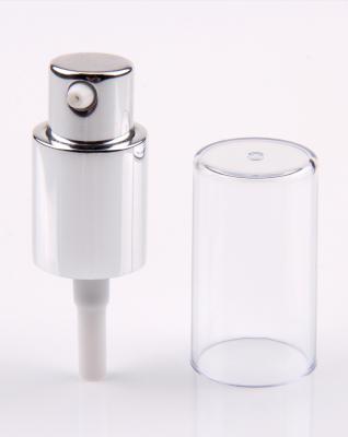 China Non Spill 18/410 Silver Aluminum Caps Cream Pump 0.25Â±0.02CC for sale