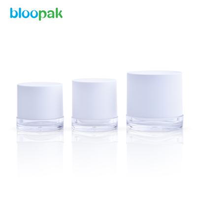 China Wholesale Customized Double Wall Empty Plastic Acrylic Cream Jar 15ml 30ml 50ml Cosmetic Jar for sale