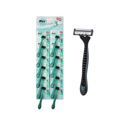 China Triple Blade Razor Blade Shaving Razor Display Card Pack for sale