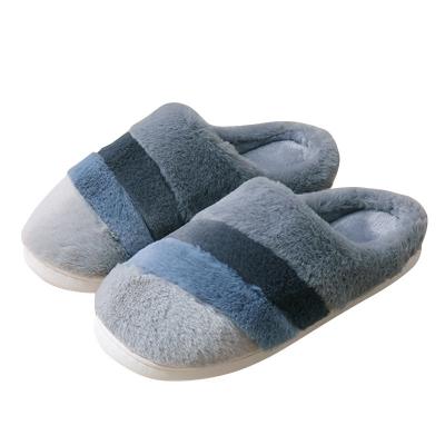 China New Fashion Trend Design Slip On Winter Couples Closed Toe Plush Shoes Indoor Fluffy Slipper for sale