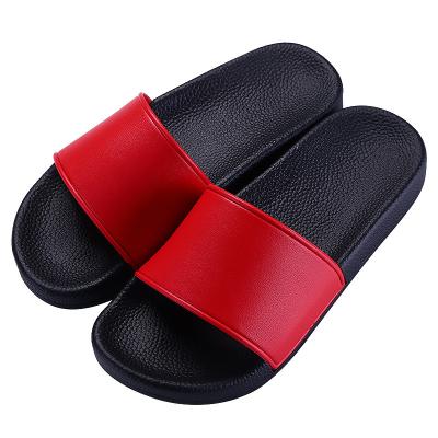 China Fashion Trend Low Price PVC Sliders Slippers For Men's Custom Logo Slide Shoes Leather Sandal Mens for sale