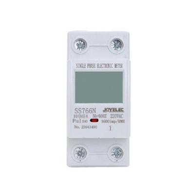 China JOYELEC din rail watt meter LED display voltage and current meter SS766N SS766N din rail ammeter electric power din rail watt meter for sale