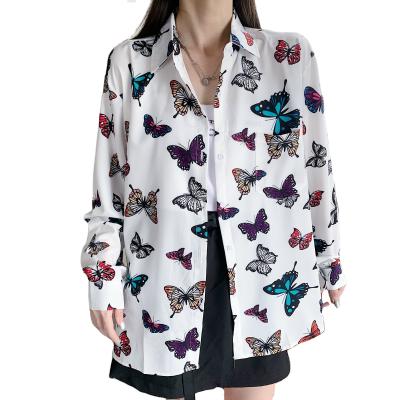 China Wholesale Butterfly Full-Copy QUICK-DRY Jacket Women's Long-Sleeved Loose Casual Jacket for sale