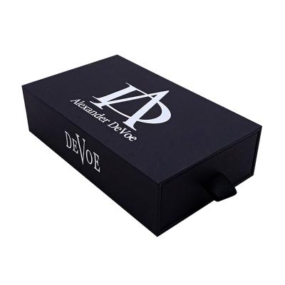 China Handmade Custom Printing Luxury Hard Rigid Cardboard Slip Box Gift Sleeve Drawer Box Packaging for sale