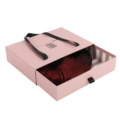 China Handmade Luxurious Cardboard Drawer Custom Hair Box With Logo Packaging for sale