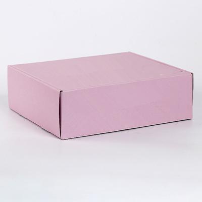 China Handmade High Quality Customized Pink Shoe Box Corrugated Women Clothing Packaging Boxes for sale