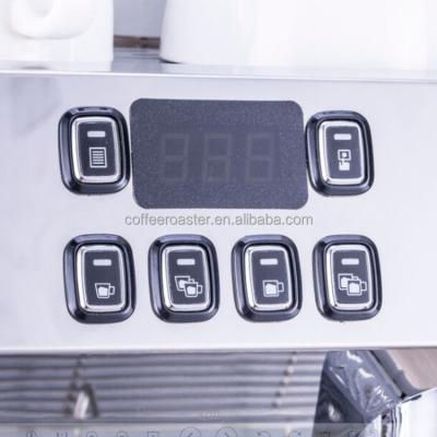 China Hotel Use Coffee Maker Machine Commercial Espresso Machine Two Heads 9 Bar High Pressure With LED Light for sale