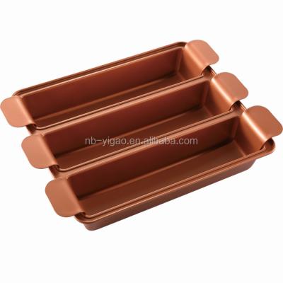 China 103964 viable NON STICK METAL PAN TRISAGNA COATED LASAGNA TRIO PAN WITH LIFT for sale