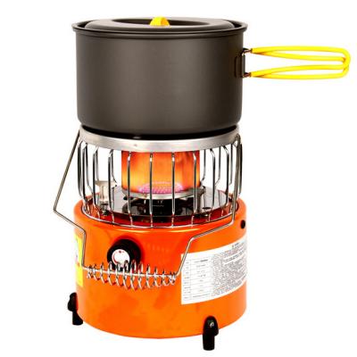 China 2in1 Outdoor Cooking and Heating Mini Gas Heater for Camping, Outdoor Heating Camping Stove, Propane Butane Tent Heater for Fishing Hunting for sale