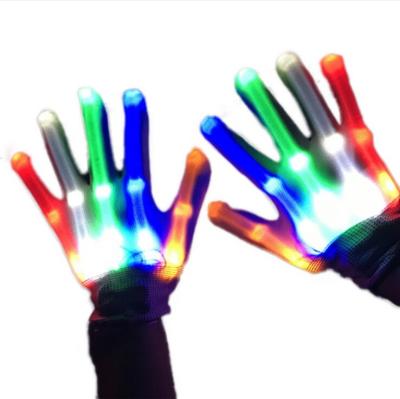 China Low Moq Nylon Finger Light Up LED Gloves for sale