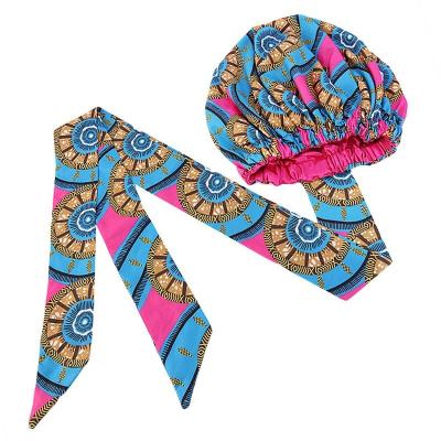 China Multifunctional new product African turban print ribbon spot polyester turbans for ladies for sale