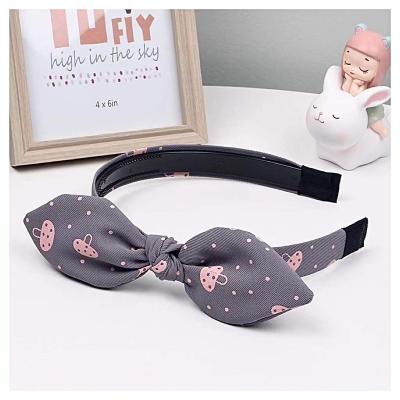 China 2022 New Design Hair Decoration Korean Cute Headband Bowknot Headbands For Girls Kids Polka Dot Hair Band for sale