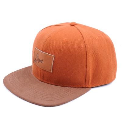 China Kpop JOINT hot gorras snap back hat with patch and suede leather brim for sale