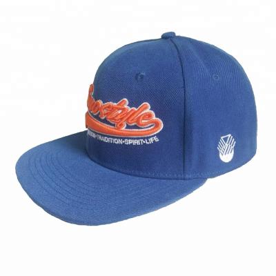 China Navy JOINT Baseball Flat Visor Caps Adjustable Embroidery Hip Hop Snapback Hats Custom for sale