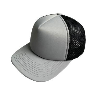 China JOINT Custom Flat Panel White Mesh Bill 5 Trucker Hats Soft Hat OEM for sale