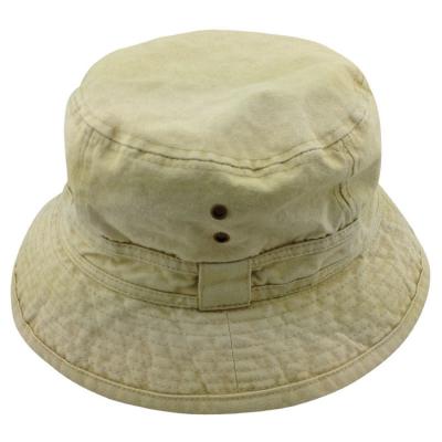 China Character Washed Empty Denim Leisure Summer Hat For Fishing Men Reversible Bucket Hats for sale