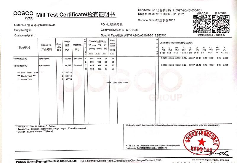  - JIANGSU MITTEL STEEL INDUSTRIAL LIMITED