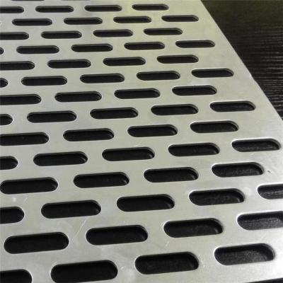 China Slotted Hole Perforated Metal Sheet Stainless Steel Galvanized Steel Mild Steel Long Hole Sheet for sale