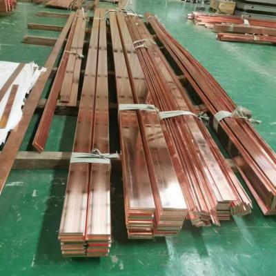 China Pure Copper Flat Bar 5*3mm - 100*50mm Custom Cutting Any Length for sale