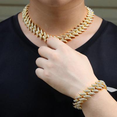 China Wholesale Hiphop Gold Plated Rope Chain Necklace Stretching Jewelry 2021 Big Men's Cuban Chain for sale