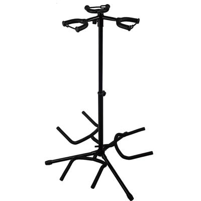 China Acoustic Guitar Stand Metal Tripod Three Head Guitar Stand Musical Electric Treble Tripod for sale