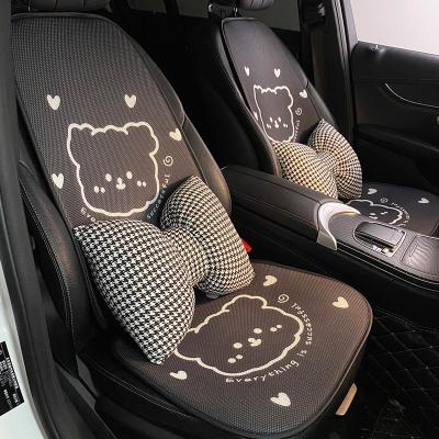 China Sports Car Cushion Cool Comfortable Breathable GM Summer Cushion Ice Bear Car Cushion Four Seasons for sale