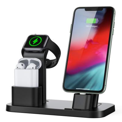 China Wireless Charging Stand 3 in 1 Charging Stand for AirPods 1 2 , Wireless Charging Station for iPhone SE 11 Pro Max XR XS for sale