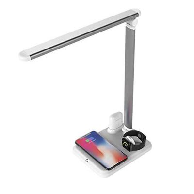 China Wireless Charging Eye Protection LED Folding Desk Lamp.table standard/home use led desk lamp with wireless charger for sale