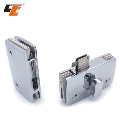 China Shower Room Best Selling Price Zinc Alloy Hardware Desk Sliding Double Glass Door Lock for sale