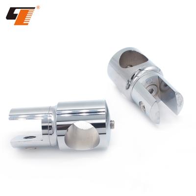 China Custom Zinc Alloy Shower Room Bathroom Fittings Pipe Glass Mounting Connector for sale