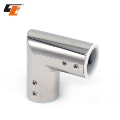 China Easy to install and durable bathroom railings pipe accessories hardware 304 stainless steel shower room glass tube connector for sale