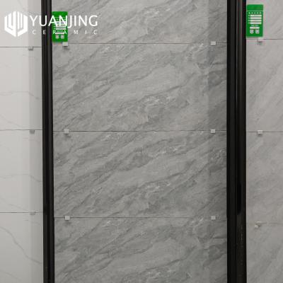 China Modern Luxury Glossy Gray 400x800mm Full-body Marble Wall Tiles And Polished Glazed Porcelain Floor Tile for sale