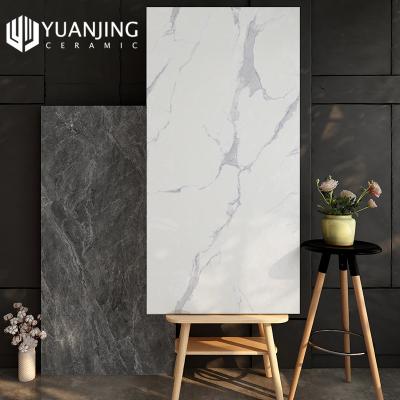 China Chinese Style Gray White 750x1500mm Full-body Marble Finish Porcelain Matte Glazed Marble Slab Smooth Lambency Soft Lightweight Non-Slip Floor Tiles for sale