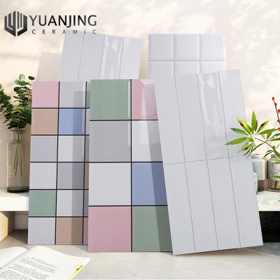 China Cheap Colorful Glossy Glazed Ceramic Bathroom Kitchen Wall Porcelain Tiles Brick-Look Europe Wall Tile Underground Tile 300x600mm for sale