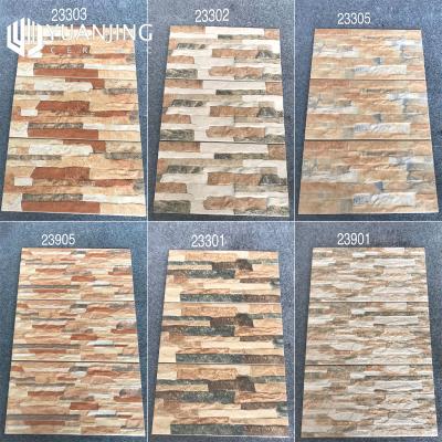 China Self Build Rural Cultural 200*400mm House Pastoral Exterior Engineering Villa Exterior Wall Porcelain Wall Ceramic Brick Tiles for sale