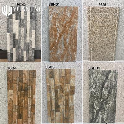 China 300x600mm Glazed Ceramic External Porcelain Antique Art Brick 3D Villa Wall Chinese Cultural Stone Concave Concave Tiles From Rustic Tiles Supplier for sale