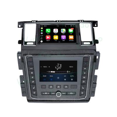 China Krando Android 9.0 4G 64G GPS Dual Screen Tesla Style Vertical Car Radio For Nissan Patrol Safari Y62 BT 2011-2020 Carplay for sale