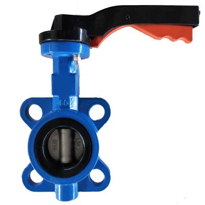 China DN80 Ductile Iron DN 50 Aluminum Alloy Handle Wafer Type Butterfly Valve for sale