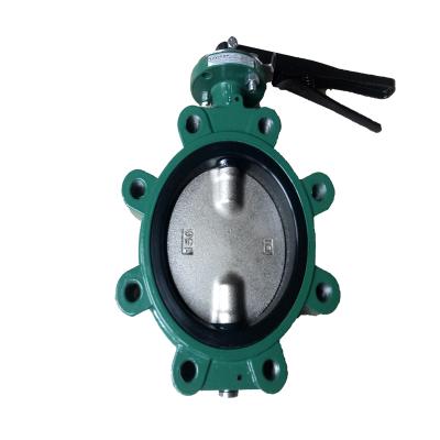 China Malleable Iron 6 Inch Hand Lever Operated Hook Butterfly Valve Without Pins for sale