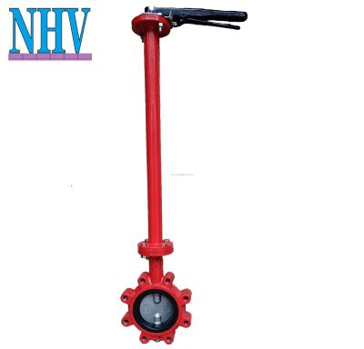 China Casting Type Long Rod Hook Butterfly Valve for sale