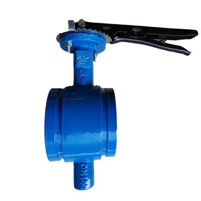 China dn100 hand lever operated wafer type butterfly valve 4in fluted 1-12 inch for sale