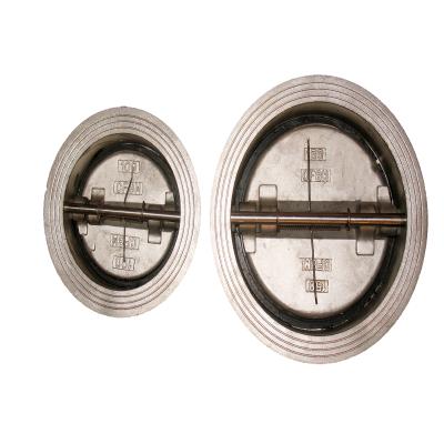 China CF8M / CF8 DN100 DN150 Double Plate Wafer Type Stainless Steel Check Valve for sale