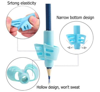 China Eco-friendly+Reusable Home Schooling And Preschool Silicone Pencil Clips Writing Tools For Kids for sale